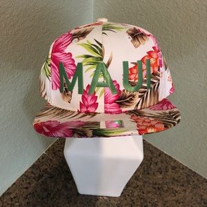 NWOT Ace Cap Inc Embroidered Maui Floral Cap/Hat